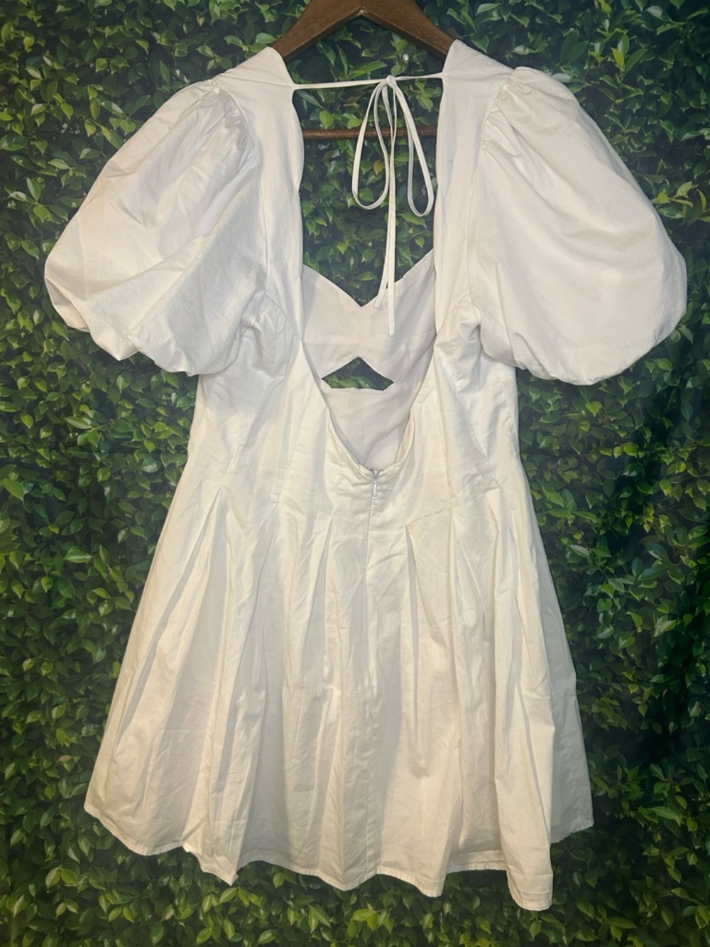 Hello Molly White Puff Sleeve Mini Dress - Picture 3 of 4